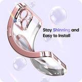 Husa MagSafe pentru Samsung Galaxy S22 Ultra 5G S908, Techsuit, Luxury Glitter, Roz Aurie