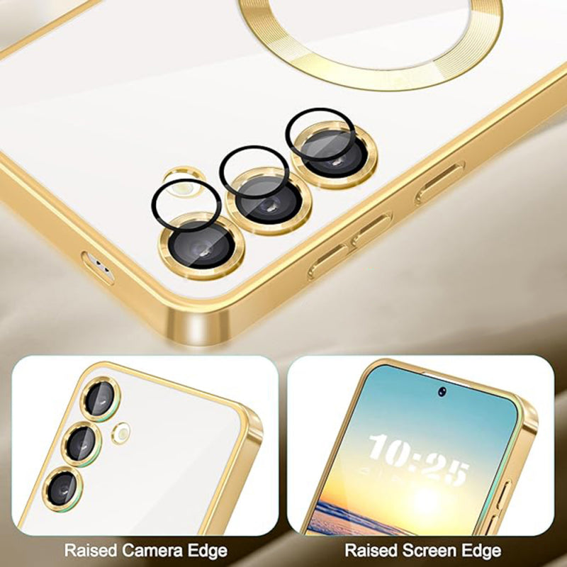 Husa MagSafe pentru Samsung Galaxy S23 S911, Techsuit, Luxury Crystal, Mov Deschis