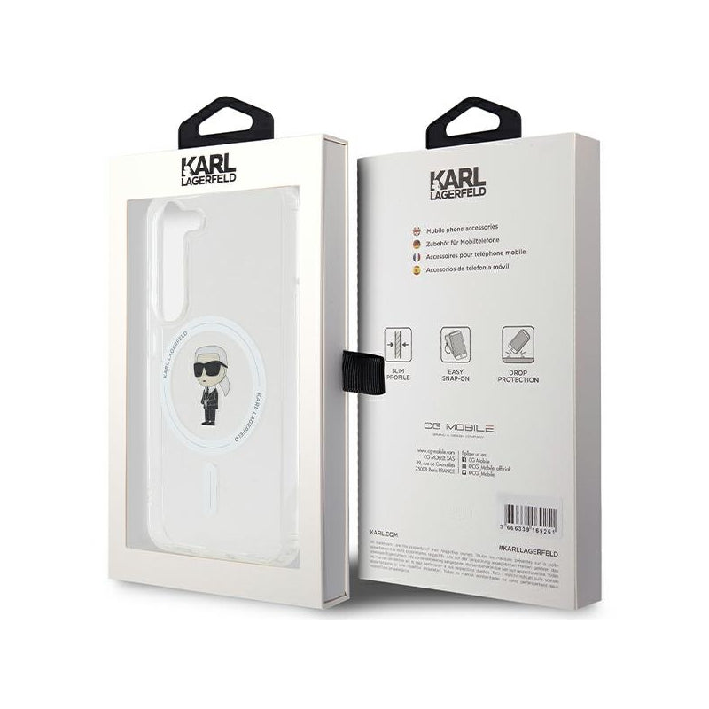 Husa MagSafe pentru Samsung Galaxy S24 S921, Karl Lagerfeld, IML Ikonik Karl