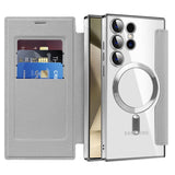 Husa MagSafe pentru Samsung Galaxy S24 Ultra S928, Techsuit, SmartMag Book