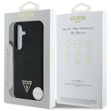 Husa MagSafe pentru Samsung Galaxy S25 S931, Guess, Peony Grained Hot Stamp Triangl
