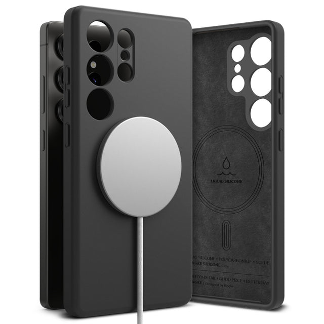 Husa MagSafe pentru Samsung Galaxy S25 Ultra S938, Ringke, Silicon