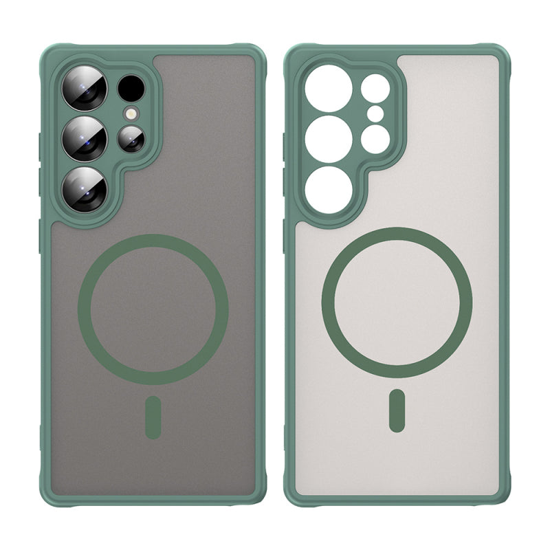 Husa MagSafe pentru Samsung Galaxy S25 Ultra S938, Techsuit, HaloFrost II, Verde