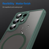 Husa MagSafe pentru Samsung Galaxy S25 Ultra S938, Techsuit, HaloFrost II, Verde