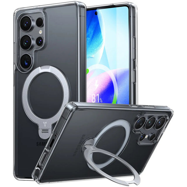 Husa MagSafe pentru Samsung Galaxy S25 Ultra S938, Torras, Ostand Spi