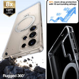 Husa MagSafe pentru Samsung Galaxy S25 Ultra S938, Torras, Ostand Spi