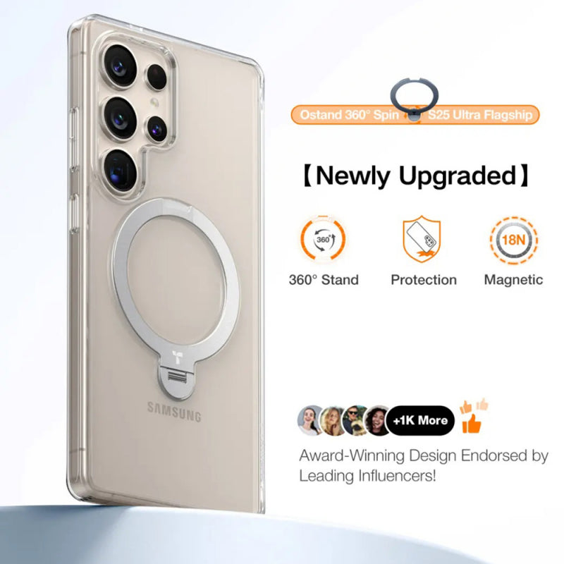 Husa MagSafe pentru Samsung Galaxy S25 Ultra S938, Torras, Ostand Spi