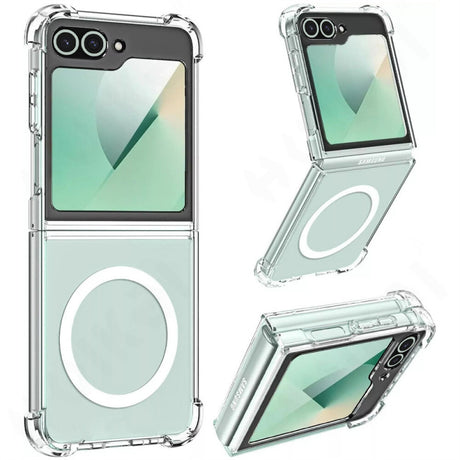 Husa MagSafe pentru Samsung Galaxy Z Flip6 F741, Techsuit, Shockproof, Transparenta