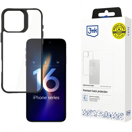 Husa pentru Apple iPhone 16 Pro, 3MK, Satin Armor Case+