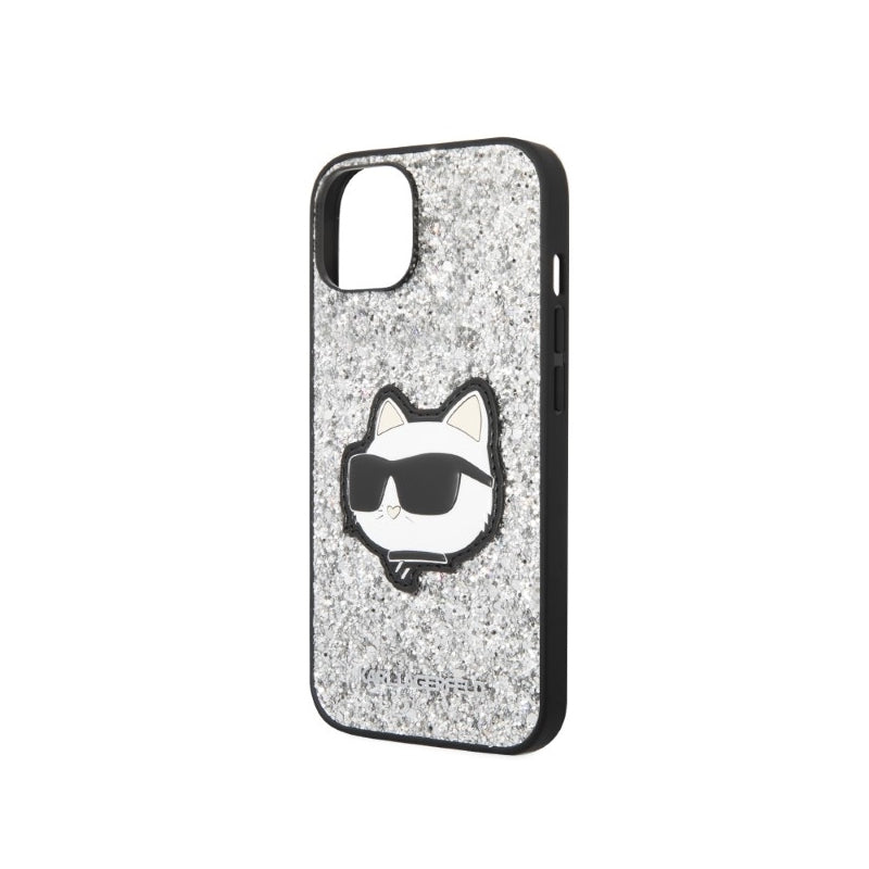 Husa pentru Apple iPhone 14, Karl Lagerfeld, Glitter Choupette Patch
