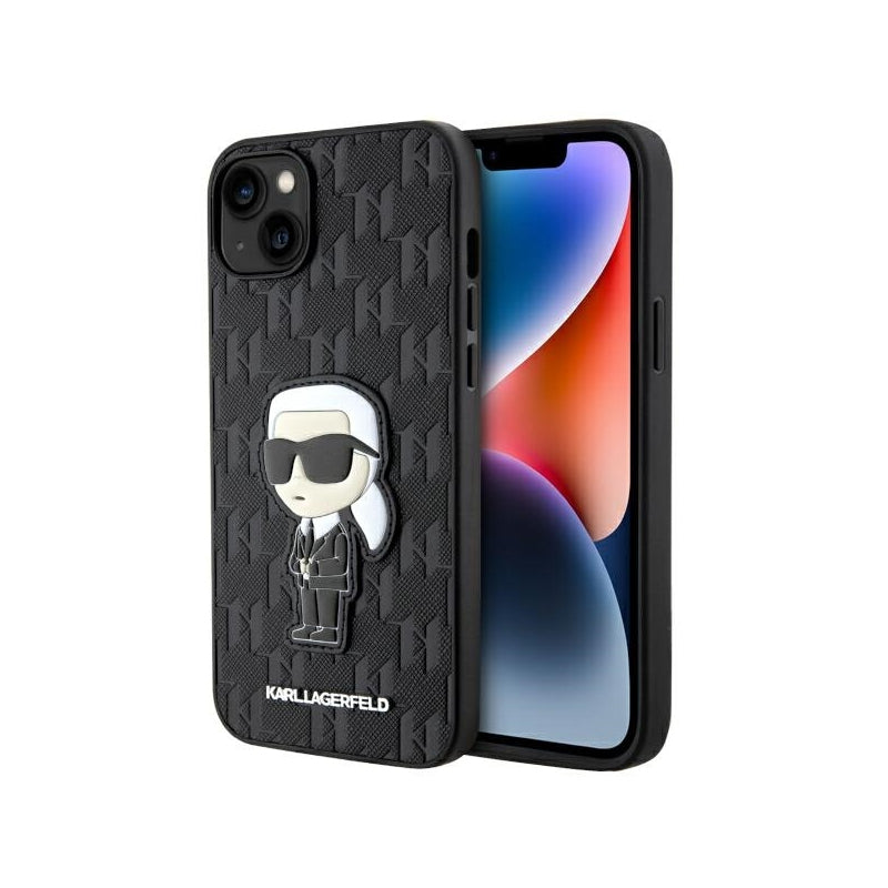 Husa pentru Apple iPhone 14 Plus, Karl Lagerfeld, Saffiano Monogram Ikonik Karl