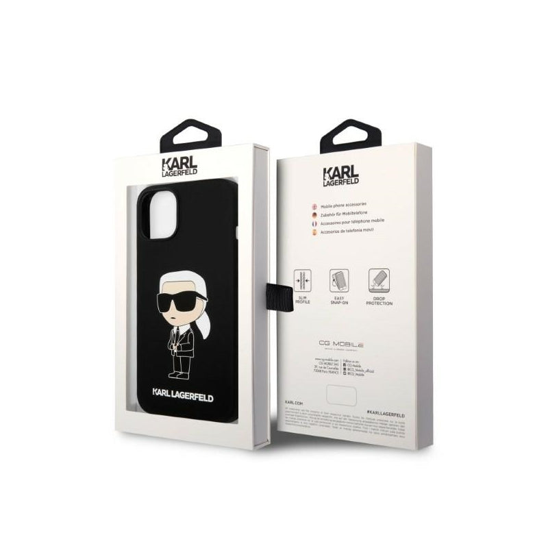 Husa pentru Apple iPhone 14 Plus, Karl Lagerfeld, Silicone Ikonik Karl