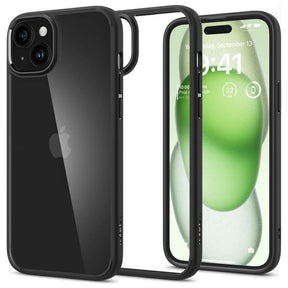 Husa pentru Apple iPhone 15 Plus, Spigen, Ultra Hybrid - Neagra Mata - NotebookGsm