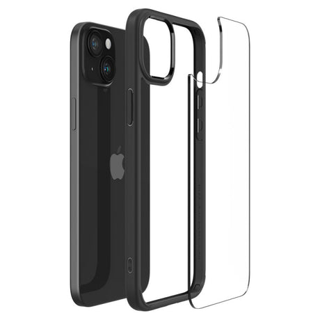 Husa pentru Apple iPhone 15 Plus, Spigen, Ultra Hybrid - Neagra Mata - NotebookGsm
