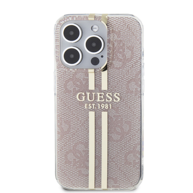 Husa pentru Apple iPhone 15 Pro, Guess, IML 4G Gold Stripe