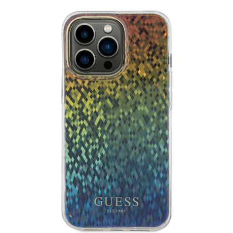 Husa pentru Apple iPhone 15 Pro, Guess, IML Faceted Mirror Disco Iridescen - Multicolor - NotebookGsm