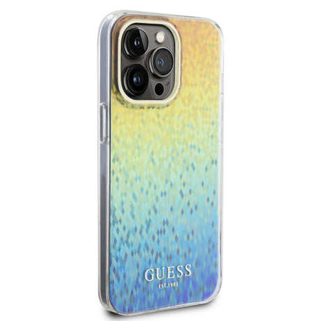 Husa pentru Apple iPhone 15 Pro, Guess, IML Faceted Mirror Disco Iridescen - Multicolor - NotebookGsm