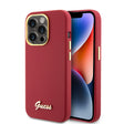 Husa pentru Apple iPhone 15 Pro, Guess, Script Metal Logo &amp; Fram