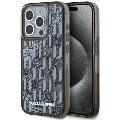 Husa pentru Apple iPhone 15 Pro, Karl Lagerfeld, Liquid Glitter Monogram