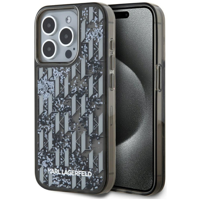 Husa pentru Apple iPhone 15 Pro, Karl Lagerfeld, Liquid Glitter Monogram