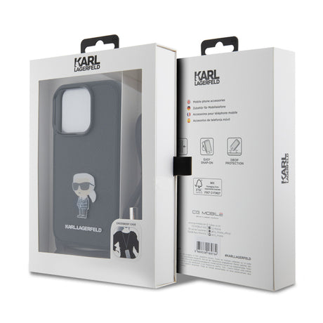 Husa pentru Apple iPhone 15 Pro, Karl Lagerfeld, Saffiano Crossbody Monogram Metal Pin Karl