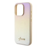 Husa pentru Apple iPhone 15 Pro Max, Guess, Saffiano Iridescent Script