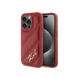 Husa pentru Apple iPhone 15 Pro Max, Karl Lagerfeld, Diagonal Quilted Script