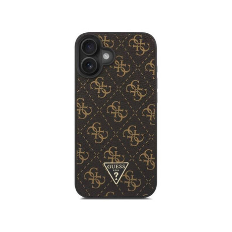Husa pentru Apple iPhone 16, Guess, 4G Triangle Logo - Neagra - NotebookGsm