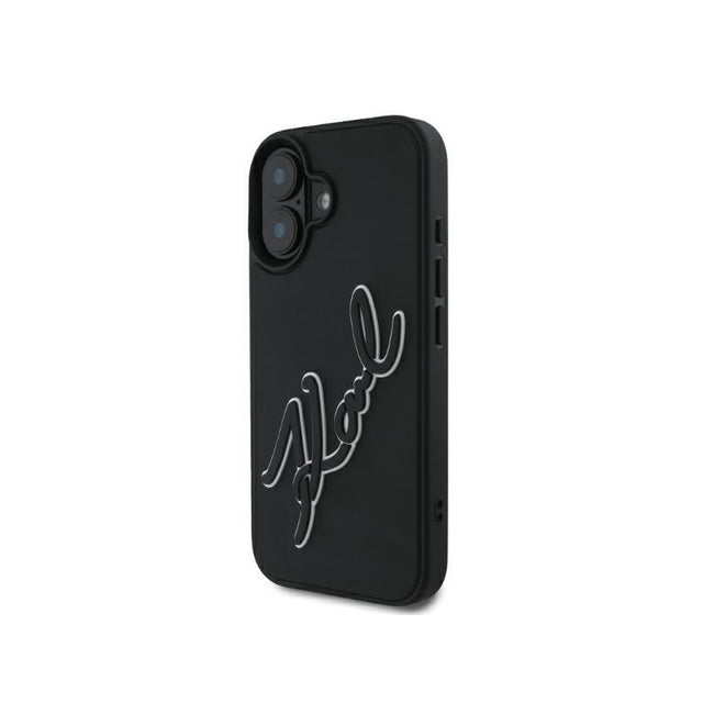 Husa pentru Apple iPhone 16, Karl Lagerfeld, 3D Rubber Signatu
