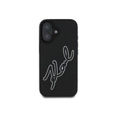 Husa pentru Apple iPhone 16, Karl Lagerfeld, 3D Rubber Signatu