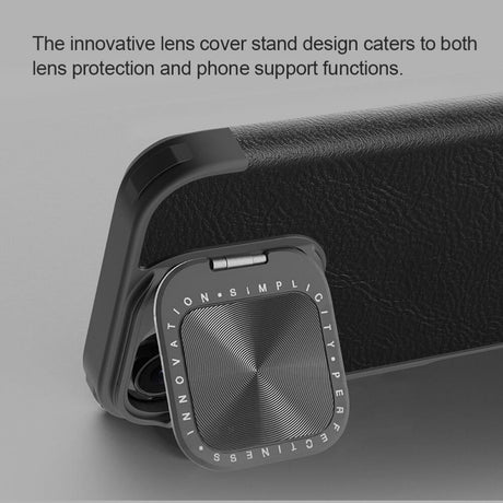 Husa pentru Apple iPhone 16, Nillkin, Qin Prop - Maro - NotebookGsm