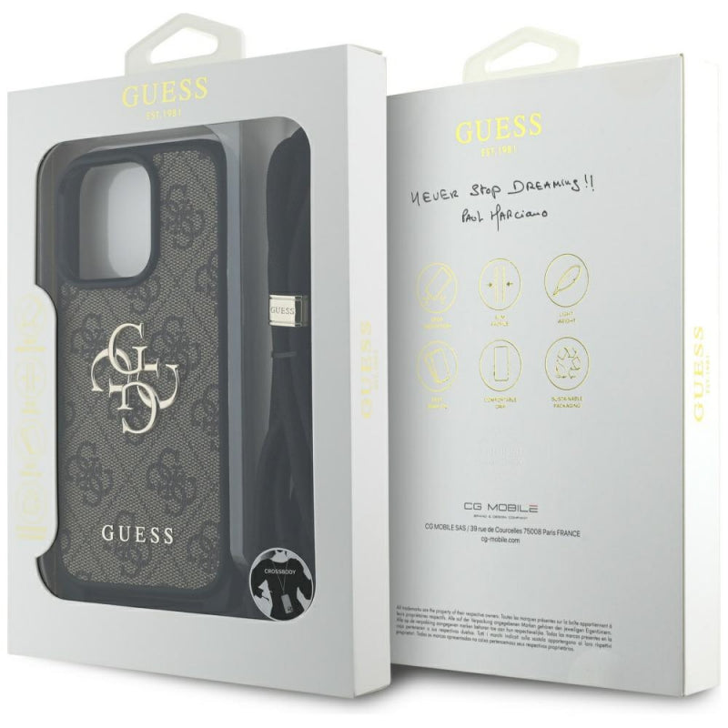 Husa pentru Apple iPhone 16 Pro, Guess, 4G CBDY Big Logo with Cord Strap