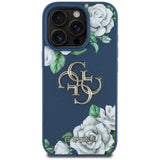 Husa pentru Apple iPhone 16 Pro, Guess, 4G Grained Roses Big Logo