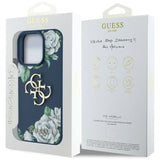 Husa pentru Apple iPhone 16 Pro, Guess, 4G Grained Roses Big Logo