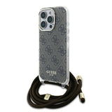 Husa pentru Apple iPhone 16 Pro, Guess, Crossbody Cord 4G Print