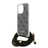 Husa pentru Apple iPhone 16 Pro, Guess, Crossbody Cord 4G Print