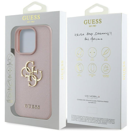 Husa pentru Apple iPhone 16 Pro Max, Guess, Grained Big 4G Logo Small Classic Log