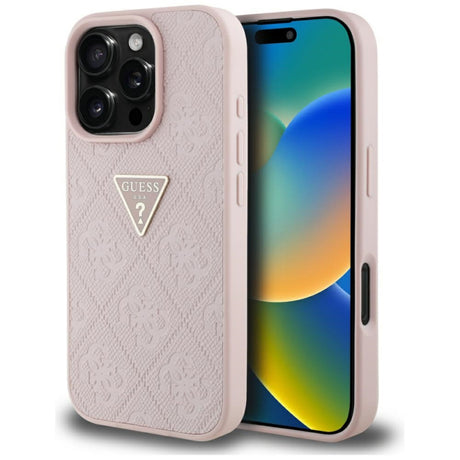 Husa pentru Apple iPhone 16 Pro Max, Guess, Hot Stamp 4G Pattern Triangle Log