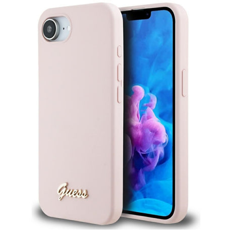 Husa pentru Apple iPhone 16e, Guess, Script Metal Log