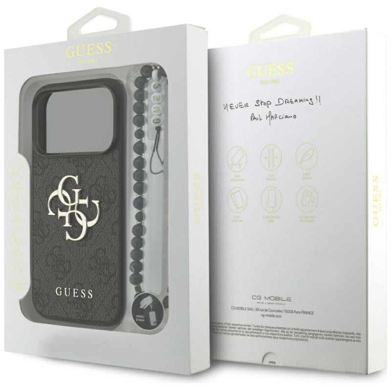 Husa pentru Apple iPhone 17 Pro, Guess, 4G Classic Logo with Strap
