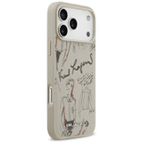 Husa pentru Apple iPhone 17 Pro Max, Karl Lagerfeld, Grained Pattern Logo