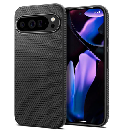 Husa pentru Google Pixel 9 Pro XL, Spigen, Liquid Air Matte, Neagra ACS07716