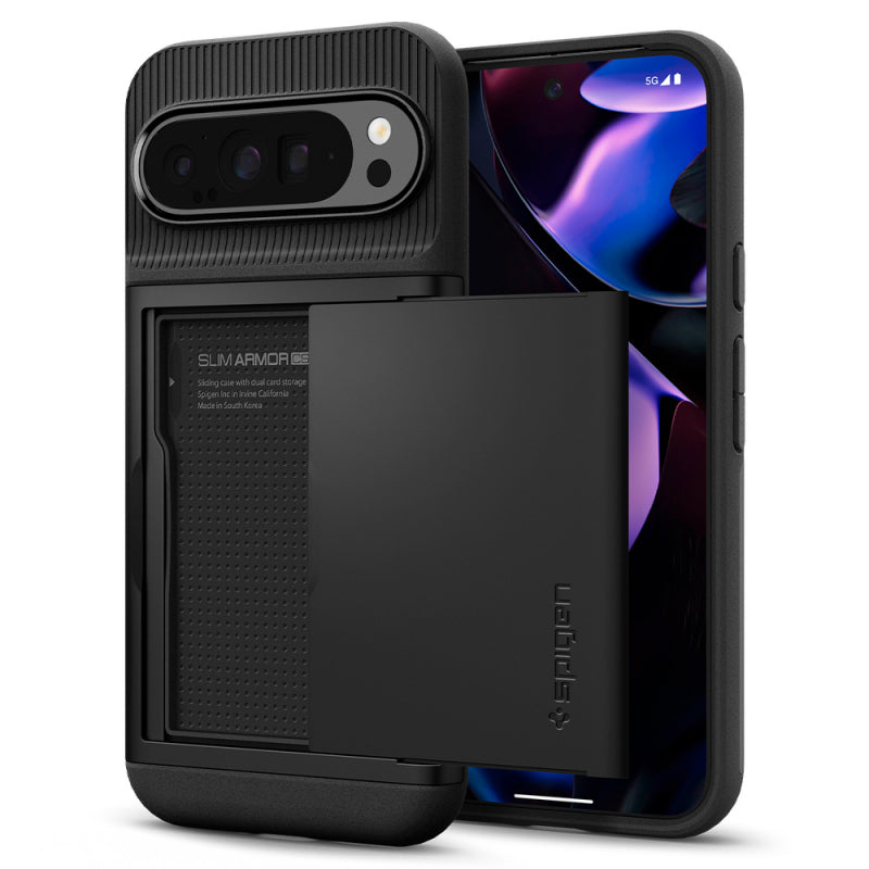 Husa pentru Google Pixel 9 Pro XL, Spigen, Slim Armor CS, Neagra ACS07729