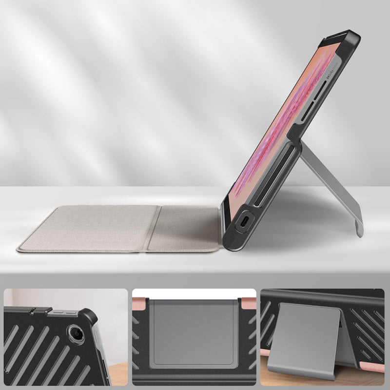 Husa pentru Lenovo Tab Plus, Techsuit, FoldPro, Roz