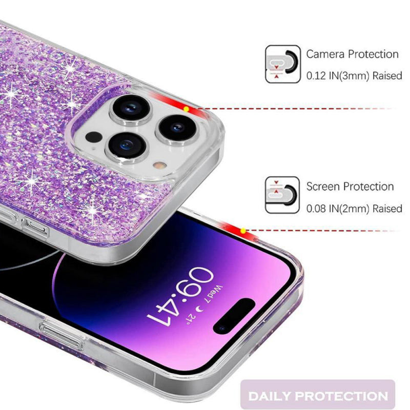 Husa pentru Motorola Moto G45 / G34, Techsuit, Sparkly Glitter, Roz