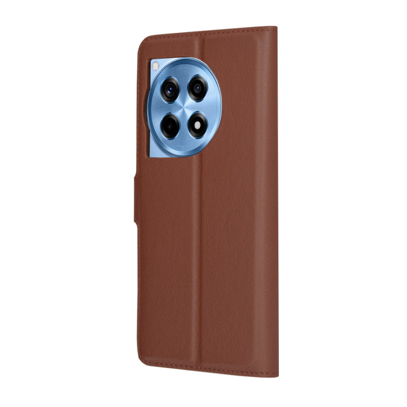 Husa pentru OnePlus 12R, Techsuit, Leather Folio, Maro