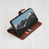 Husa pentru Oppo Reno12, Techsuit, Leather Folio, Maro