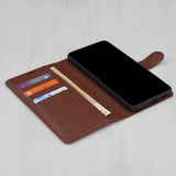 Husa pentru Oppo Reno12, Techsuit, Leather Folio, Maro