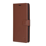 Husa pentru Oppo Reno12, Techsuit, Leather Folio, Maro