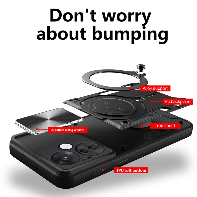 Husa pentru Oppo Reno13 Pro, Techsuit, CamGuard Pro, Neagra